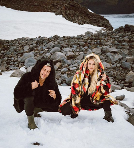 Vitaly and Kinsey in the snow.